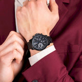Tommy Hilfiger London Chronograph Black Dial Black Steel Strap Watch for Men - 1791529 Authentic Buy Shop Now