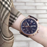 Tommy Hilfiger London Chronograph Blue Dial Brown Leather Strap Watch for Men - 1791532 Authentic Buy Shop Now