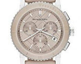 Burberry The City Chronograph Rose Gold Dial Beige Leather Strap Watch For Women - BU9702 Authentic Buy Shop Now