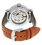 Fossil Boyfriend Automatic Skeleton Silver Dial Brown Leather Strap Watch for Women - ME3109 Authentic Buy Shop Now