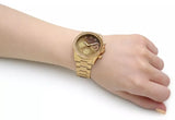 Guess Sol Chronograph Gold Dial Gold Steel Strap Watch For Women - GW0483L2 Authentic Buy Shop Now