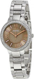 Fossil Virginia Taupe Dial Silver Steel Strap Watch for Women - ES4147 Authentic Buy Shop Now