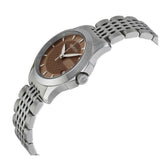 Gucci G Timeless Brown Dial Silver Steel Strap Watch For Women - YA126503 Authentic Buy Shop Now