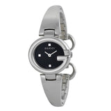 Gucci Guccisima Quartz Black Dial Silver Steel Strap Watch For Women - YA134501 Authentic Buy Shop Now