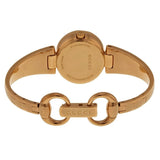 Gucci Guccissima Collection Quartz Black Dial Rose Gold Steel Strap Watch For Women - YA134509 Authentic Buy Shop Now