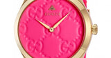 Gucci G Timeless Quartz Pink Dial Pink Leather Strap Watch For Women - YA1264115 Authentic Buy Shop Now