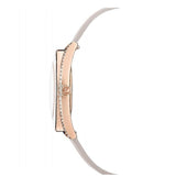 Swarovski Crystalline Aura Silver Dial Beige Leather Strap Watch for Women - 5519450 Authentic Buy Shop Now