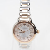 Emporio Armani Mia Three-Hand Analog Crystal Silver Dial Two Tone Steel Strap Watch For Women - AR11643 Authentic Buy Shop Now