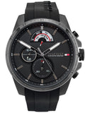 Tommy Hilfiger Decker Black Dial Black Rubber Strap Watch for Men - 1791352 Authentic Buy Shop Now