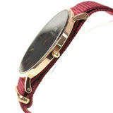 Daniel Wellington Classic Roselyn Black Dial Maroon Nylon Strap Watch For Women - DW00100269 Authentic Buy Shop Now