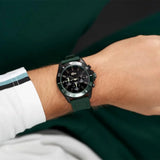Lacoste Tiebreaker Chronograph Black Dial Green Silicon Strap Watch for Men - 2011153 Authentic Buy Shop Now