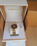 Versace Shadov Quartz Gold Dial Gold Steel Strap Watch for Women - VEBM00618 Authentic Buy Shop Now