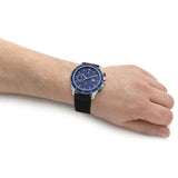 Lacoste Neoheritage Chronograph Blue Dial Black Silicone Strap Watch for Men - 2011252 Authentic Buy Shop Now