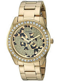 Guess G Twist Diamonds Gold Dial Gold Steel Strap Watch For Women - W1201L2 Authentic Buy Shop Now