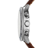 Fossil Wakefield Chronograph White Dial Brown Leather Strap Watch for Men - CH2943 Authentic Buy Shop Now