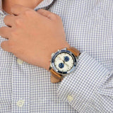 Fossil Wakefield Chronograph Cream Dial Brown Leather Strap Watch for Men - CH2951 Authentic Buy Shop Now