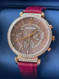 Swarovski Passage Chrono Red Dial Red Leather Strap Watch for Women - 5580345 Authentic Buy Shop Now