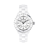 Chanel J12 Ceramic White Dial White Steel Strap Watch for Women - J12 H0968 Authentic Buy Shop Now