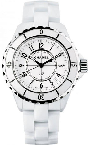 Chanel J12 Ceramic White Dial White Steel Strap Watch for Women - J12 H0968 Authentic Buy Shop Now