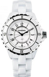 Chanel J12 Ceramic White Dial White Steel Strap Watch for Women - J12 H0968 Authentic Buy Shop Now
