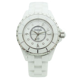 Chanel J12 Diamonds Quartz Ceramic White Dial White Steel Strap Watch for Women - J12 H2422 Authentic Buy Shop Now