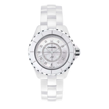 Chanel J12 Diamonds Quartz Ceramic White Dial White Steel Strap Watch for Women - J12 H2422 Authentic Buy Shop Now