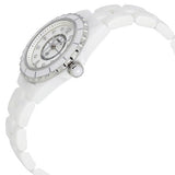 Chanel J12 Diamonds Quartz Mother of Pearl White Dial White Steel Strap Watch for Women - J12 H2570 Authentic Buy Shop Now