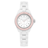 Chanel J12 Quartz Diamonds Ceramic White Dial White Steel Strap Watch for Women - J12 H4466 Authentic Buy Shop Now