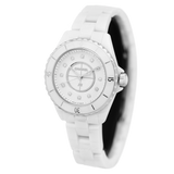 Chanel J12 Quartz Diamonds White Dial White Steel Strap Watch for Women - J12 H5703 Authentic Buy Shop Now