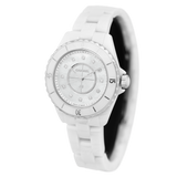 Chanel J12 Diamonds Mother of Pearl White Dial White Steel Strap Watch for Women - J12 H5704 Authentic Buy Shop Now