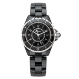Chanel J12 Quartz Ceramic Black Dial Black Steel Strap Watch for Women - J12 H0682 Authentic Buy Shop Now