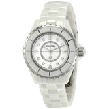 Chanel J12 Diamonds Quartz Ceramic White Dial White Steel Strap Watch for Women - J12 H2422 Authentic Buy Shop Now