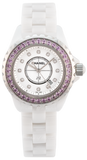 Chanel J12 Sapphire Bezel Ceramic White Dial White Steel Strap Watch for Women - J12 H2010 Authentic Buy Shop Now