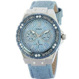 Guess Limelight Quartz Blue Dial Blue Leather Strap Watch For Men - W0775l1 Authentic Buy Shop Now
