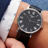 Tissot Everytime Medium Black Dial Black Leather Strap Watch For Men - T109.410.16.053.00 Authentic Buy Shop Now