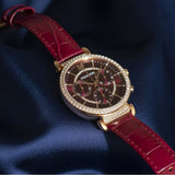 Swarovski Passage Chrono Red Dial Red Leather Strap Watch for Women - 5580345 Authentic Buy Shop Now
