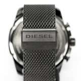 Diesel Mega Chief Chronograph Black Dial Black Mesh Strap Watch For Men - DZ4527 Authentic Buy Shop Now
