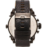 Diesel Big Daddy Blue Dial Black Leather Strap Watch For Men - DZ7127 Authentic Buy Shop Now