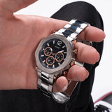 Guess Edge Chronograph Black Dial Silver Steel Strap Watch For Men - GW0539G1 Authentic Buy Shop Now