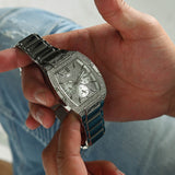 Guess Phoenix Multifunction Crystals Silver Dial Black Steel Strap Watch For Men - GW0094G3 Authentic Buy Shop Now