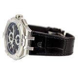 Maurice Lacroix Aikon Chronograph Black Dial Black Leather Strap Watch for Men - AI1018-SS001-330-1 Authentic Buy Shop Now