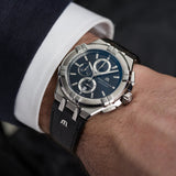 Maurice Lacroix Aikon Chronograph Black Dial Black Leather Strap Watch for Men - AI1018-SS001-330-1 Authentic Buy Shop Now