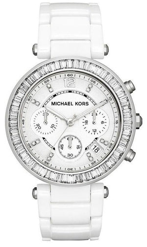 Michael Kors Parker White Dial White Leather Strap Watch for Women - MK5848 Authentic Buy Shop Now