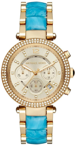 Michael Kors Parker Gold Dial Two Tone Steel Strap Watch for Women - MK6364 Authentic Buy Shop Now