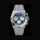 Breitling Chronomat B01 42 Six Nations France Blue Dial Silver Steel Strap Watch for Men - AB0134A81C1A1 Authentic Buy Shop Now