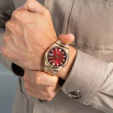 Citizen Tsuyosa Automatic Red Dial Gold Steel Strap Watch For Men - NJ0153-82X Authentic Buy Shop Now