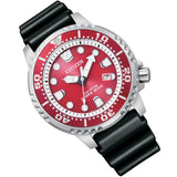 Citizen Eco Drive Promaster Marine Red Dial Black Rubber Strap Watch For Men - BN0159-15X Authentic Buy Shop Now
