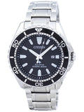 Citizen Promaster Diver Chronograph Black Dial Silver Steel Strap Watch For Men - BN0190-82E Authentic Buy Shop Now