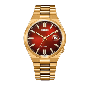 Citizen Tsuyosa Automatic Red Dial Gold Steel Strap Watch For Men - NJ0153-82X Authentic Buy Shop Now