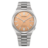 Citizen Tsuyosa Automatic Salmon Orange Dial Silver Steel Strap Watch For Men - NJ0159-86Z Authentic Buy Shop Now